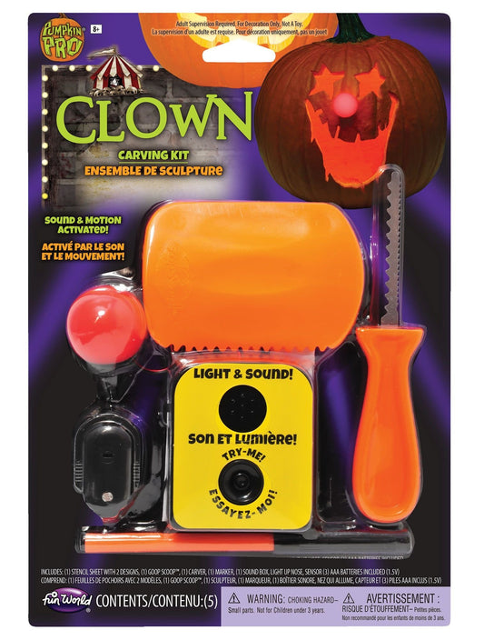 Ensemble De Sculpture De Citrouille - Clown Party Shop