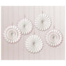 Amscan - Éventail En Papier 5" (5) Blanc - Party Shop