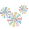 Creative Converting - Éventails En Papier (3)  - Pastel - Party Shop