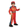Official Cars 3 Flash McQueen toddler costume with jumpsuit and cap. Perfect for Halloween, Disney-themed birthday, or dress-up party. - Disguise - Party shop