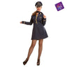 Adult flight attendant costume with hat, scarf and dress. Elegant stewardess outfit for Halloween, carnival, cosplay or themed party. - MOM - Party Shop