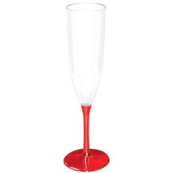 Flûte À Champagne Avec Pied Rouge - Party Shop