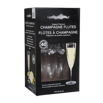 Flûtes À Champagne Deluxe 6Oz (40) - Transparent - Party Shop