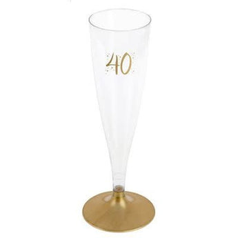 Flûtes À Champagne Or 40 Ans (6) Party Shop