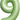 Ballon Mylar Supershape - Chiffre 9 vert Mat pastel