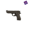 Foam pistol 20 cm toy gun prop. Safe and lightweight costume accessory for police, gangster, cowboy or detective outfits. Perfect for Halloween or cosplay. - MOM - Party Shop