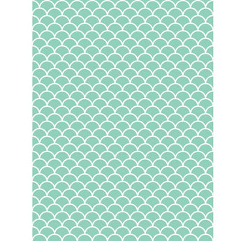 Fond Mural Pour Photo (4.5'X6') - Motif Coquille Menthe Party Shop