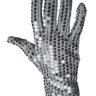 studio Halloween - Gant Gauche À Paillettes Argent - Party Shop