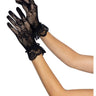 Leg Avenue - Gants Court En Dentelle Motifs Floral - Party Shop