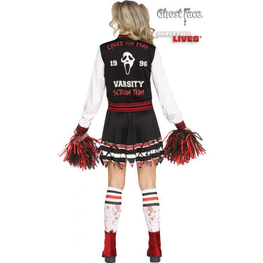 Official Ghost Face® cheerleader costume for women – includes dress, pom-poms, and socks – perfect scary Halloween outfit for adults - FunWorld - Party Shop