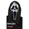 Official Ghost Face® Chrome Mask with black hood – Adult Halloween Scream horror costume accessory - Funworld - Party Shop
