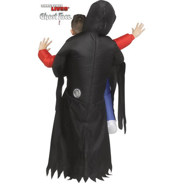 Ghost Face® Piggyback inflatable child costume with fan and battery pack – funny and spooky Halloween Scream outfit- Funworld - Party shop