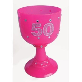 Gobelet Géant Rose - 50 Ans Party Shop