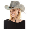 KBW Global - Grey adult cowboy hat – classic Western style costume accessory. Perfect for Halloween, rodeos, country concerts, themed parties and festivals – Party Shop
