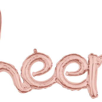 Guirlande De Ballons 40Po X 21Po Mylar Cheers Rosegold Party Shop