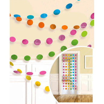 Guirlande De Rond Scintillants (6) - Multicolore Party Shop