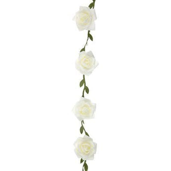 Guirlande De Roses Blanc 120 Cm Party Shop