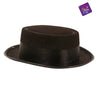Heisenberg hat 58 cm Breaking Bad accessory. Black Walter White costume hat for cosplay, Halloween, carnival or TV series theme party. - MOM - Party Shop