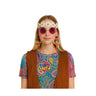 KBW Global - Hippie dress up kit with peace sign jewelry, daisy headband and round pink sunglasses – retro 60s/70s costume accessories for Halloween, festivals or parties – Party Shop
