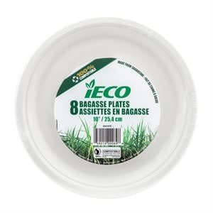 Ieco Assiettes 10Po (8) En Bagasse Compostable Party Shop