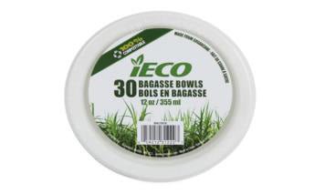 Ieco Bol 12Oz En Bagasse Compostable (30/Pk) Party Shop