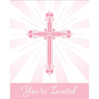 Invitations (25) - Croix RoseParty Shop