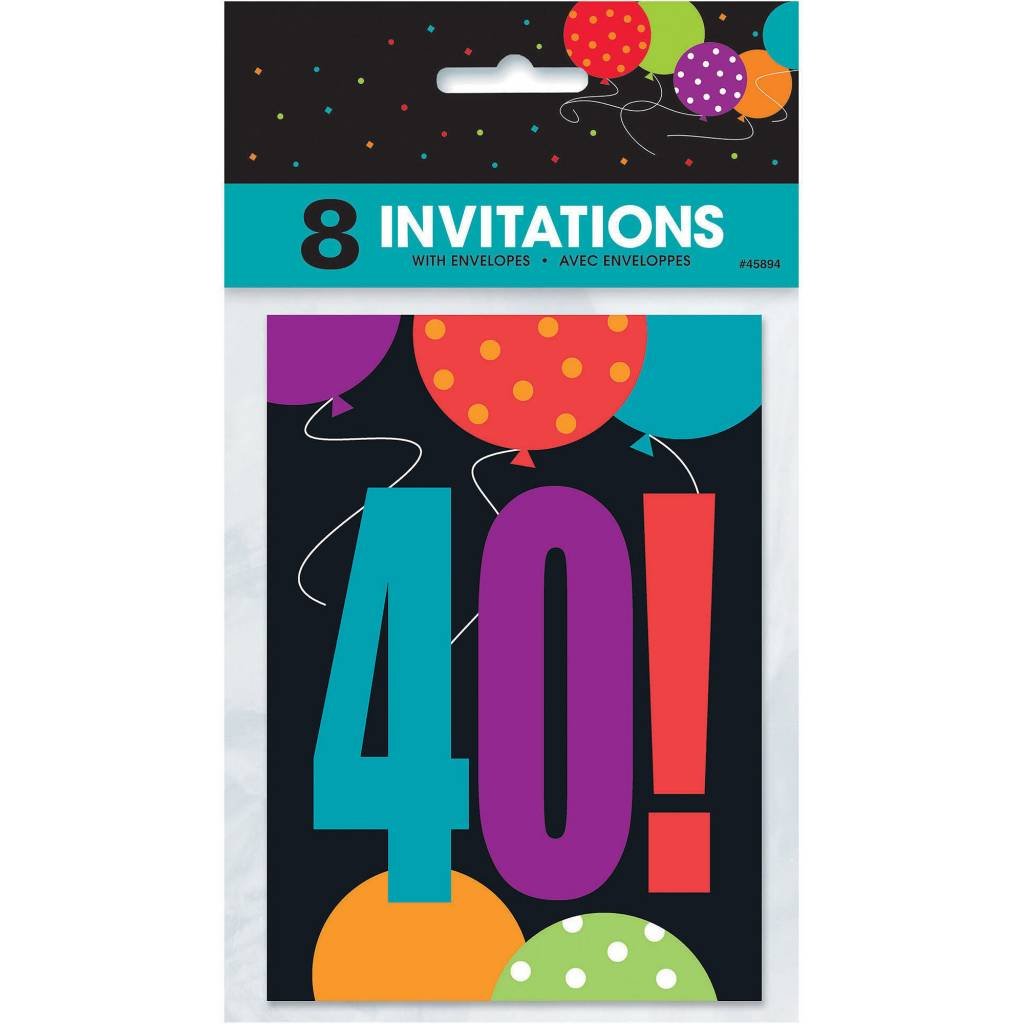 Invitations 40 Ans (8) Party Shop