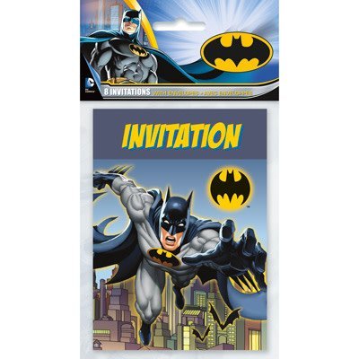 Unique - Carte d'Invitation (8) - Batman - Party Shop