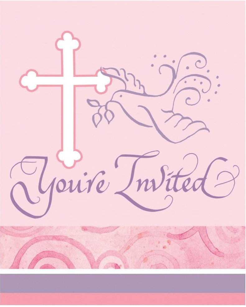 Invitations (8) - Colombe RoseParty Shop