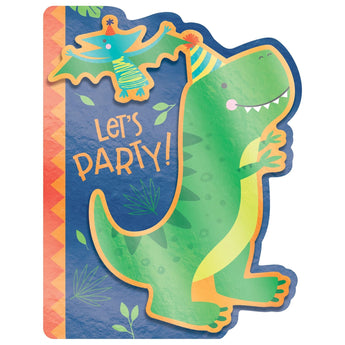 Invitations (8) - Dinosaure - Party Shop