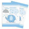 Unique - Invitations (8) - Éléphants Bleu - Party Shop