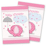 Unique - Carte d'Invitation Baby Shower - Éléphant Rose (8) - Party Shop