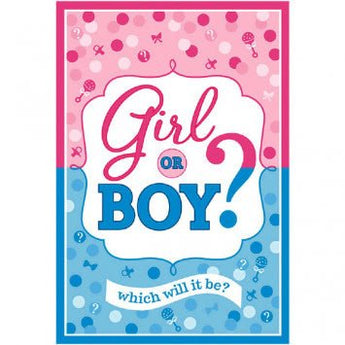 Invitations (8) - Girl Or Boy? Party Shop