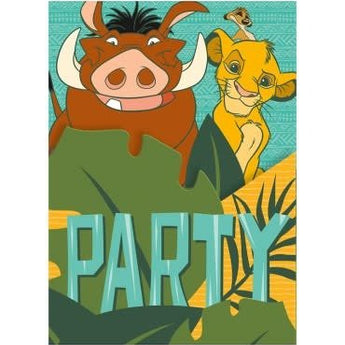 Invitations (8) - Le Roi Lion Party Shop