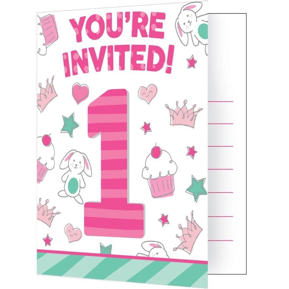 Invitations (8) - Petits Dessins Fille Party Shop