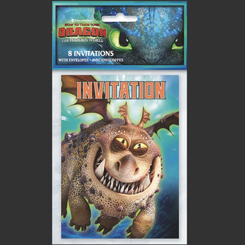 Invitations (8Pc) - Dragons - Party Shop