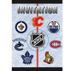 Invitations (8Pc) - Équipes De Hockey (Nhl) Party Shop