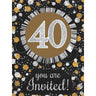 Amscan - Invitations Deluxe (8) - Célébration 40 - Party Shop