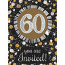 Amscan - Carte d'Invitation Deluxe (8) - Célébration 60 ans - Party Shop