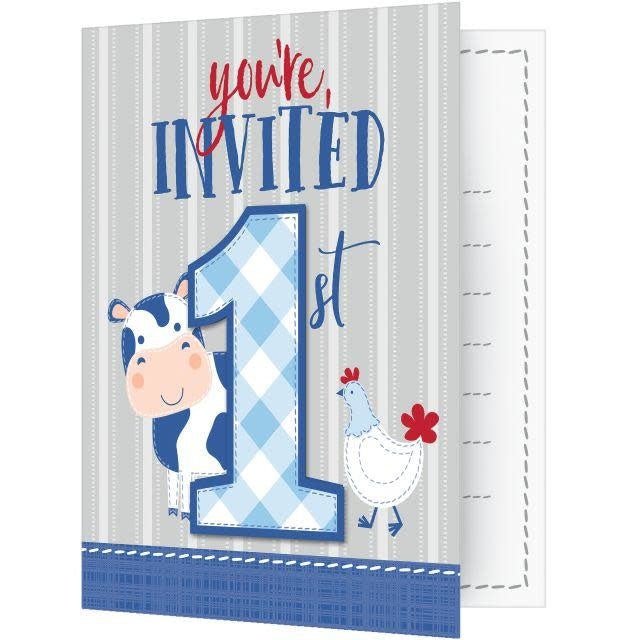 Invitations - Fête À La Ferme Garçon Party Shop