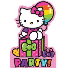 Invitations - Hello Kitty Arc-En-Ciel (8)Party Shop