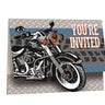 Creative Converting - Carte d'Invitation  (8) - Motos Métallique - Party Shop