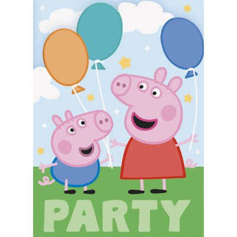 Invitations - Peppa Pig (8) - Party Shop