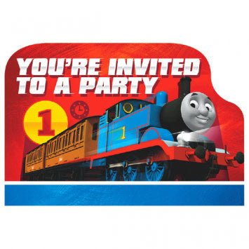 Amscan - Carte d'Invitation - Thomas le Train - Party Shop
