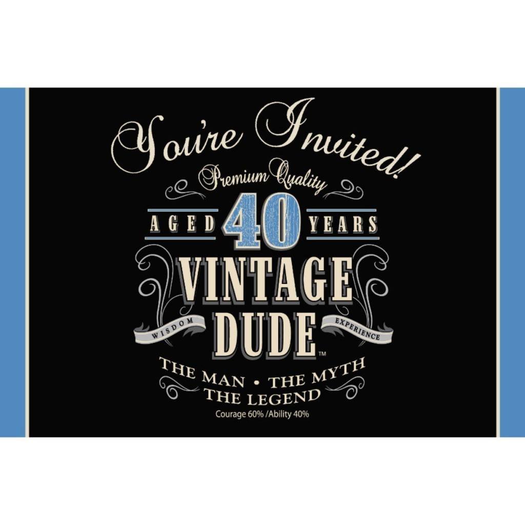 Invitations Vintage 40 (8) Party Shop