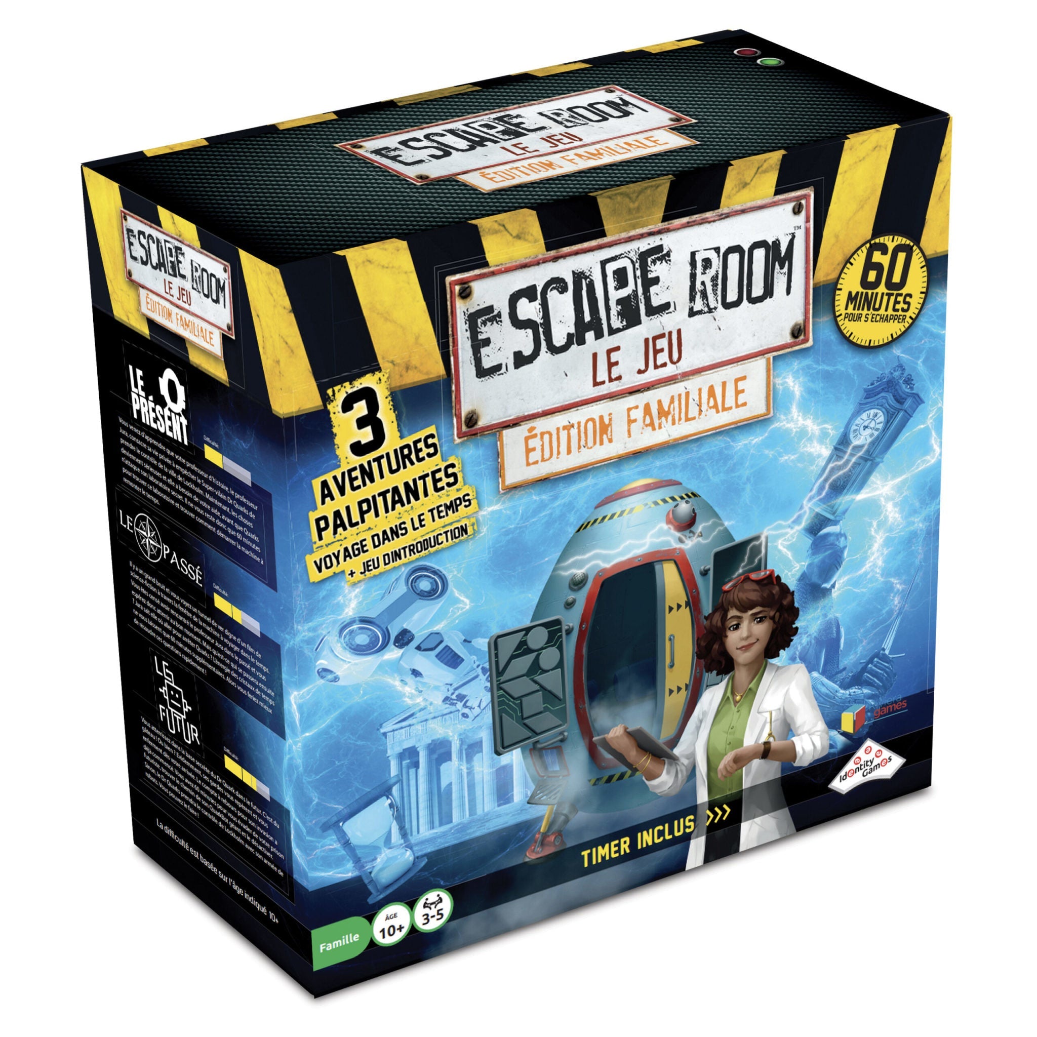 Jeux De Société - Escape Room - Coffret De Base Édition Familiale Voyage Dans Le Temps (3 Scénarios) - Fr Party Shop