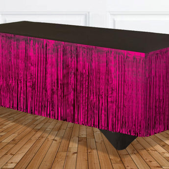 Jupe de table 29po x 14pi - Rose foncé Party Shop