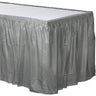 Amscan - Jupe De Table En Plastique (21Pi X 29Po) - Argent - Party Shop