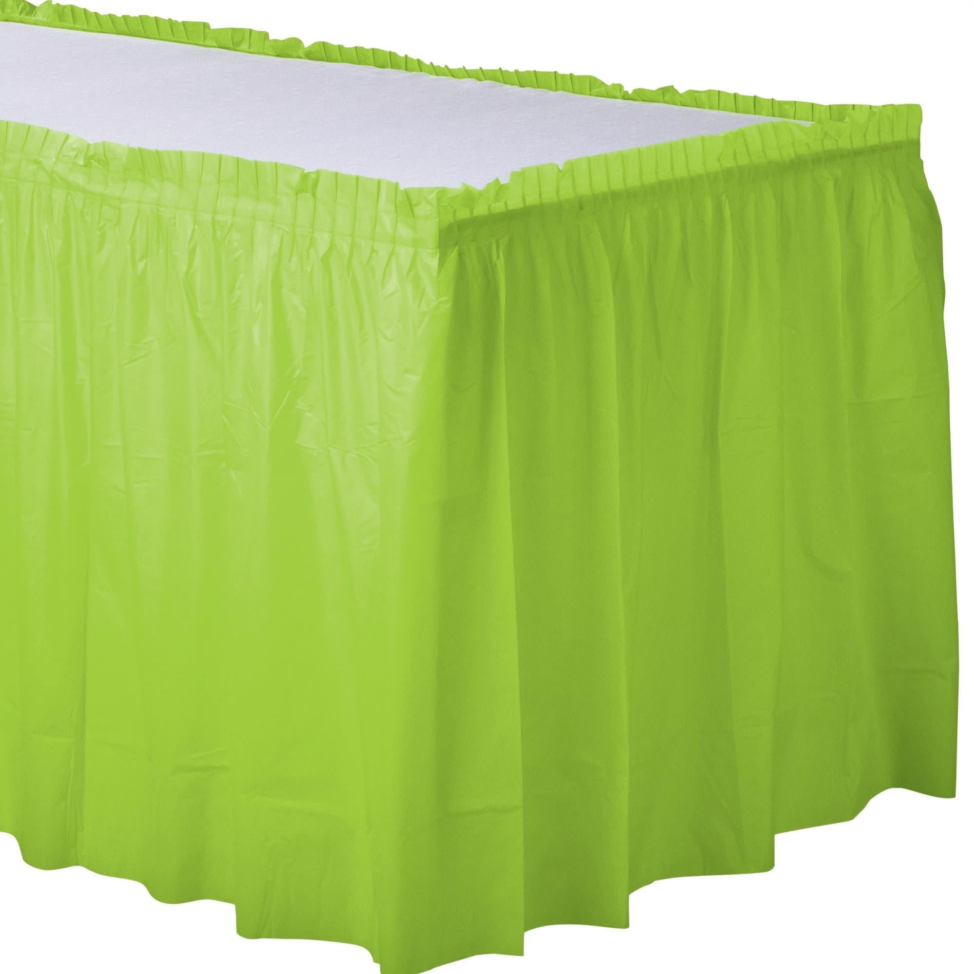 Jupe De Table En Plastique (21Pi X 29Po) - Vert Lime Party Shop