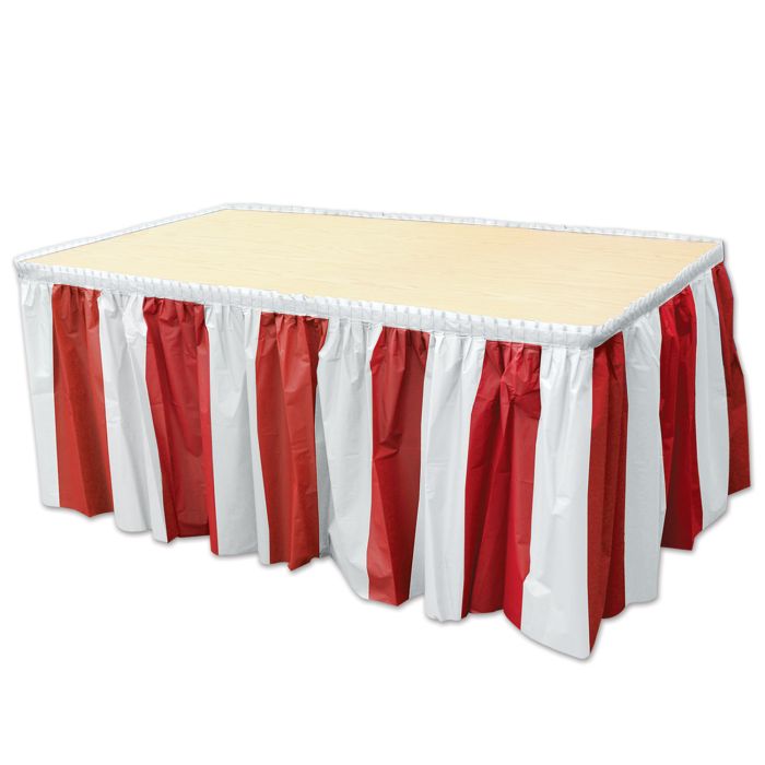 Jupe De Table - Rouge Et Blanc Party Shop